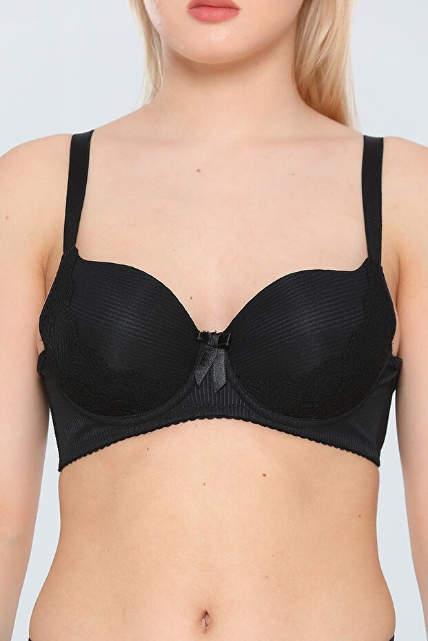 Black Aysemin Women's Unpadded Underwire C Cup Bra