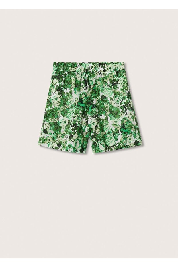 Çiçek Baskılı Şort - 3
