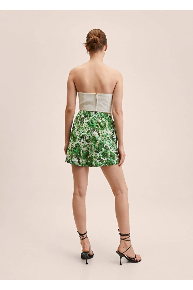 Çiçek Baskılı Şort - 4