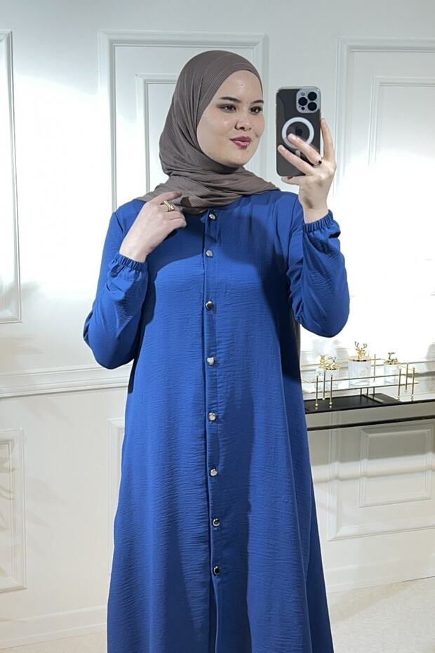 Virgo Buttoned Ayrobin Set - Indigo - 5