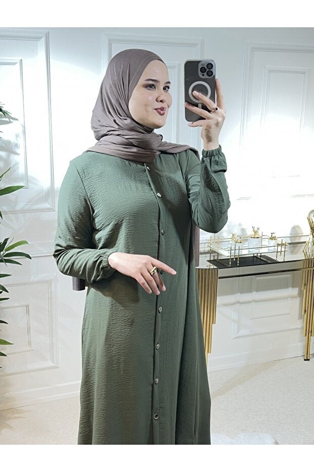 Başak Buttoned Ayrobin Set - Khaki - 5