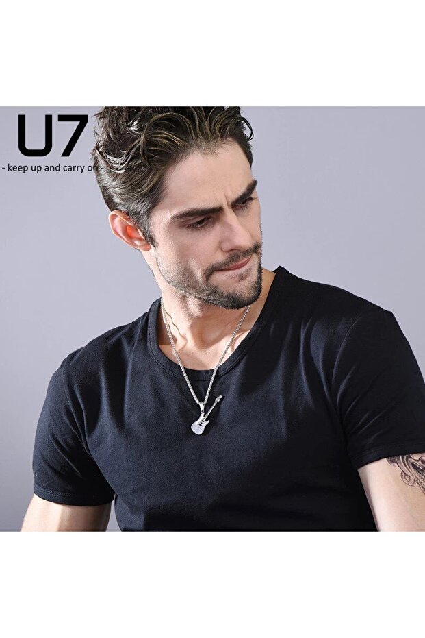 Gitar Kolye Paslanmaz Çelik - 3