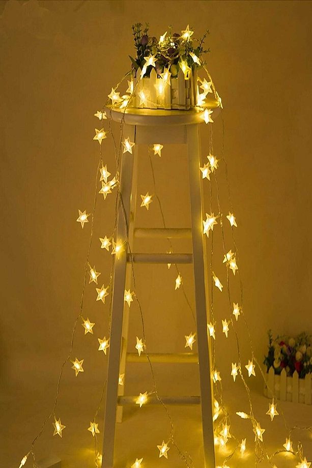 Dekoratif Led Işıklı Yıldız Dizeleri 40'lı 6 Metre - 9