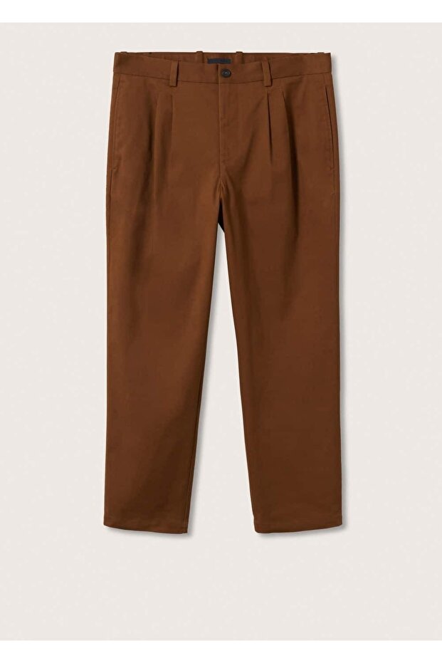 Regular Cut Pleated Trousers - 3