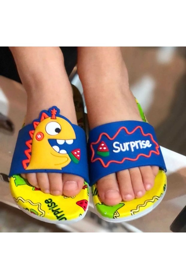 Children's Slippers, Anti-Slip Children's Slippers, Sea Pool Slippers, Dinosaur Figured Slippers