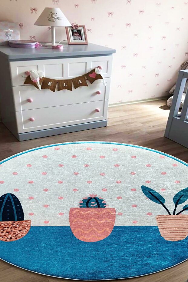 Circle Genç Cactüs Baskılı Halı - 1