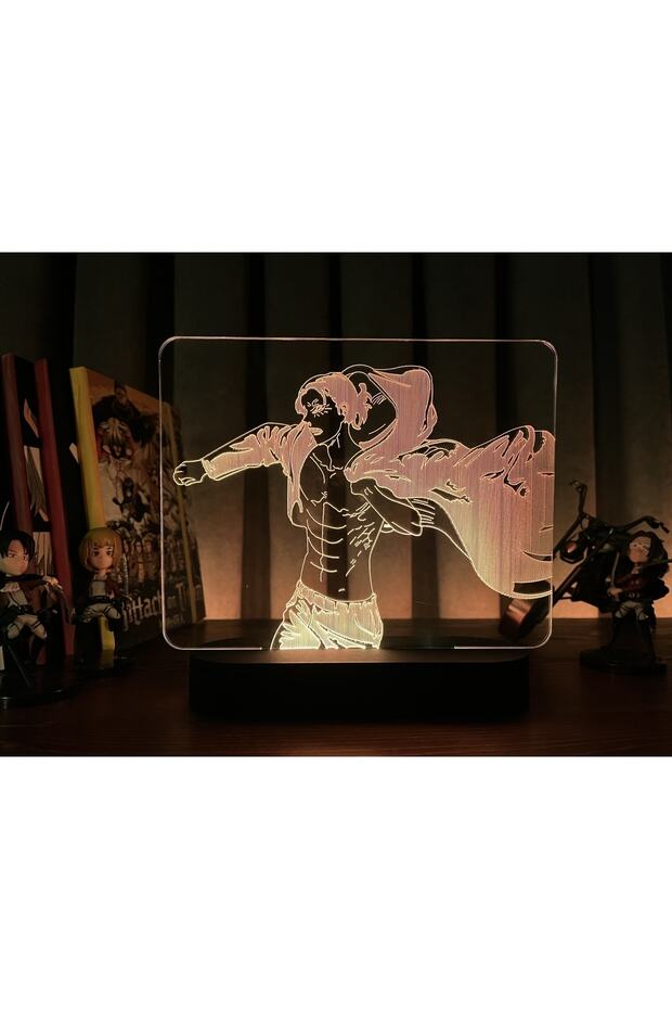 Attack On Titan Eren Jaeger Masa Lambası - 6