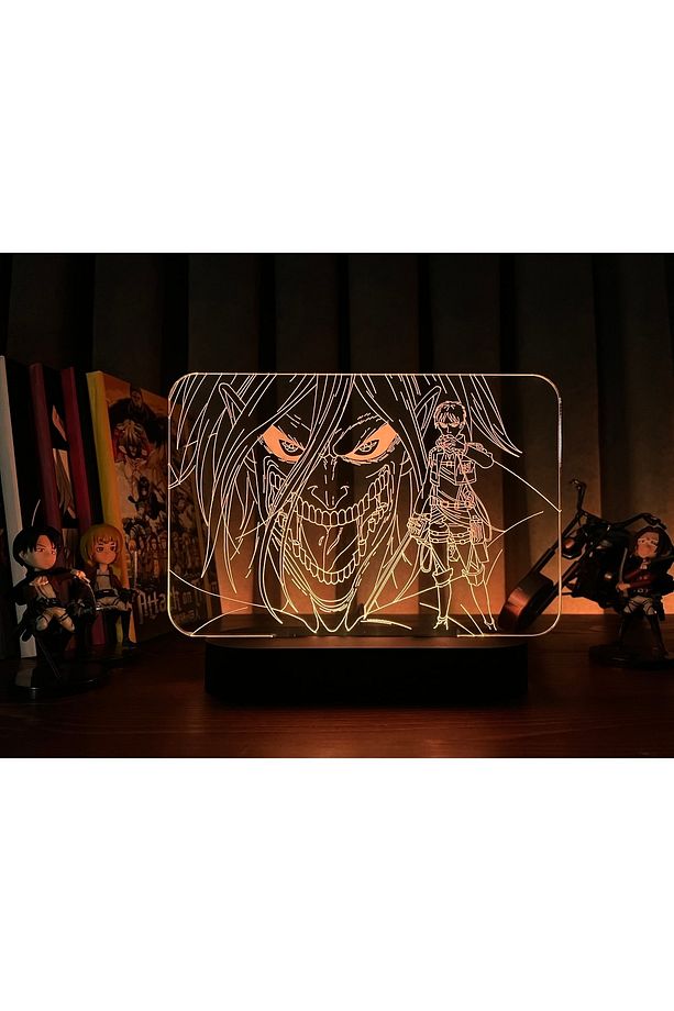 Attack On Titan Eren Jaeger Vs Colossal Titan Masa Lambası - 7