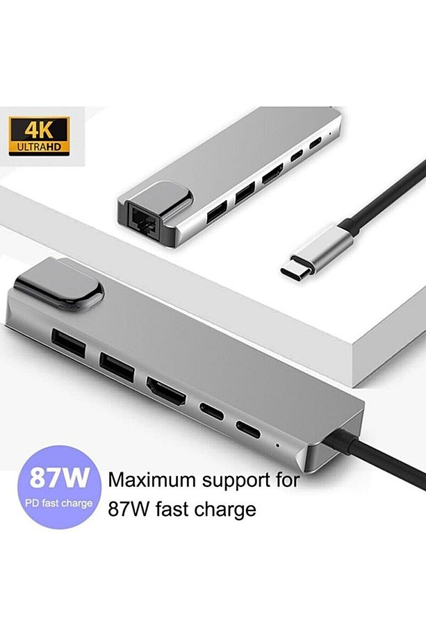 Fc04 Macbook Uyumlu Type-c™ To 4k Hdmı Usb 3.0 Gigabit Ethernet 6ın1 Çevirici Hub Adaptör - 1