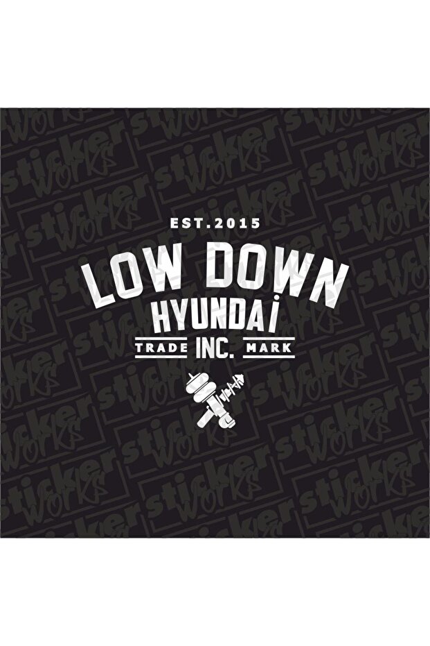 Low down Hyundai Rear Window Sticker