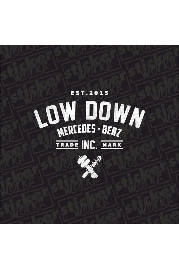 Low down Mercedes Benz Rear Window Sticker