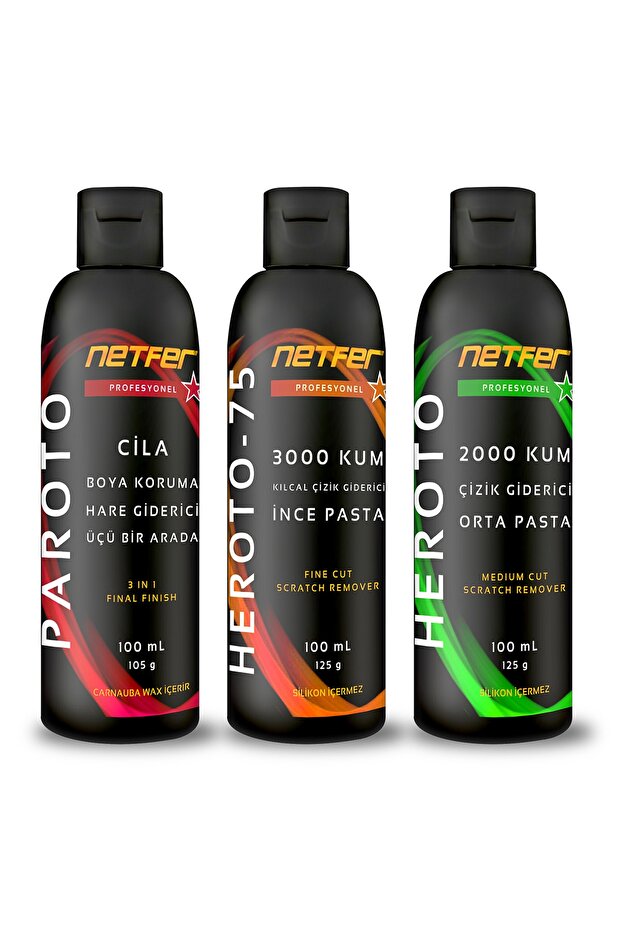 3'lü Ince Orta Pasta Cila Set - 3x100 ml - 1