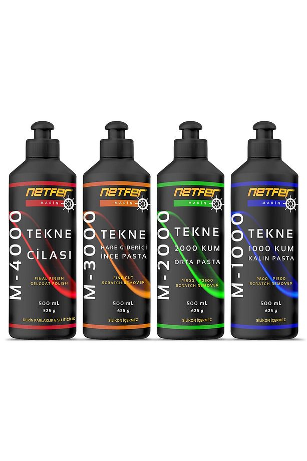 4'lü Marin Tekne Pasta Cila Set - 4x500 ml - 1