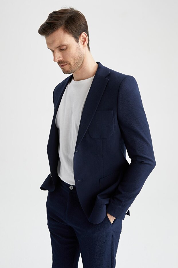 Slim Fit Blazer Ceket - 5