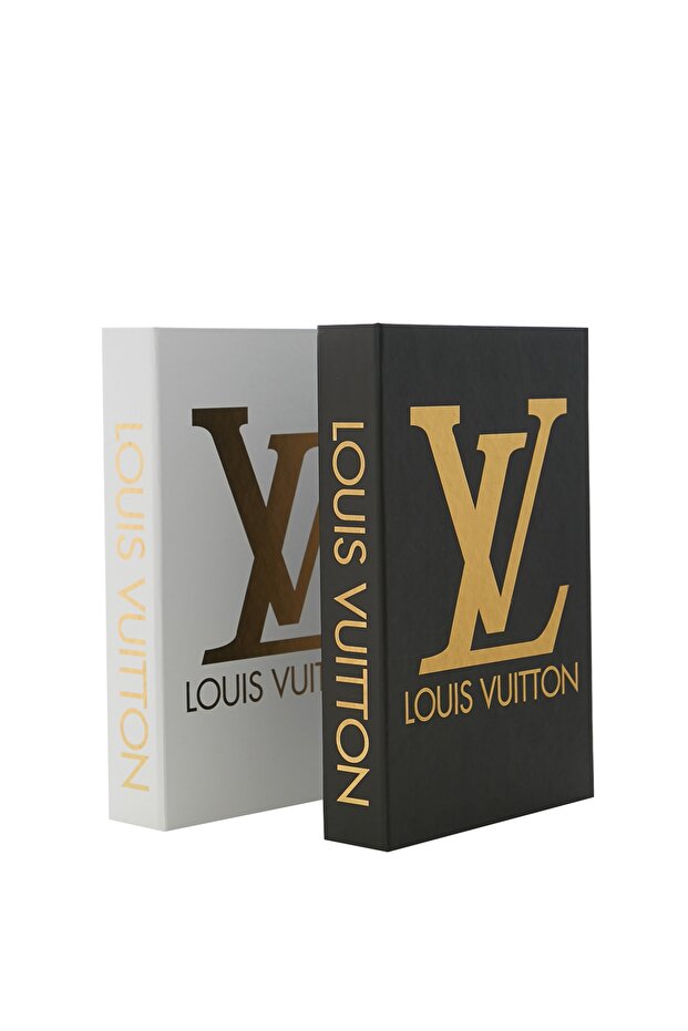 Set of 2 Lv Gold Decorative Book Box