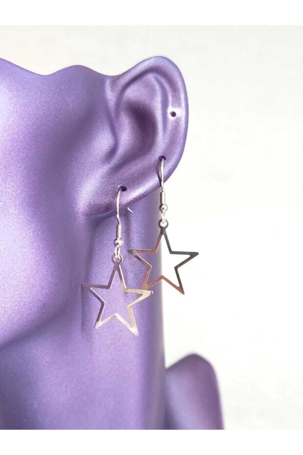 Two Stars Dangle Earrings