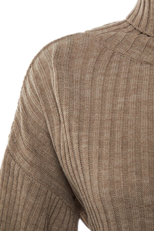 Basic-Strickpullover, cropped, braun TWOAW22KZ0223 - 7