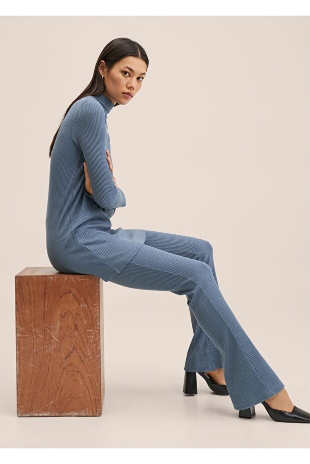 Ispanyol Paçalı Fitilli Pantolon - 5