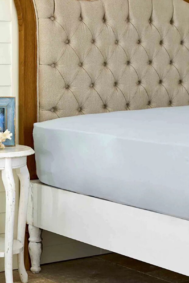Light Gray 100% Cotton Double Flat Sheet 240 cm X 260 cm