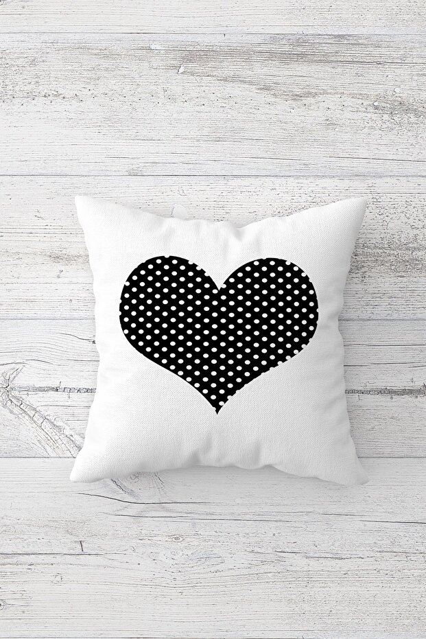 Heart Patterned One Side Printed Hidden Zipper Pillow Case Throw Pillow Sofa Pillow Case