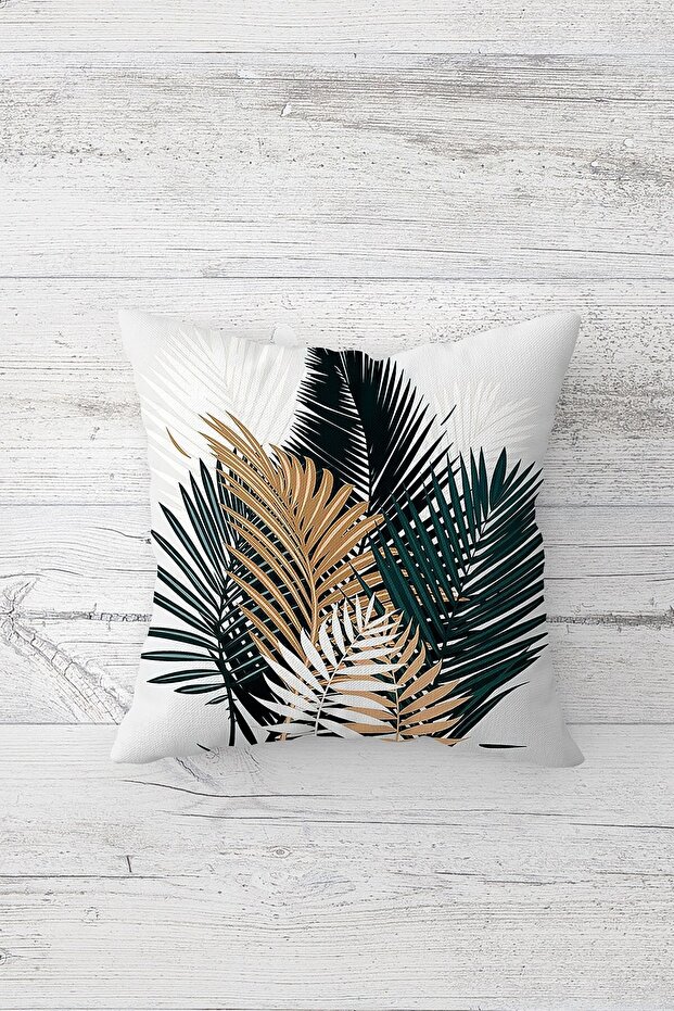 Fine Leaf Pattern One Side Printed Hidden Zipper Pillowcase Throw Pillow Sofa Pillowcase