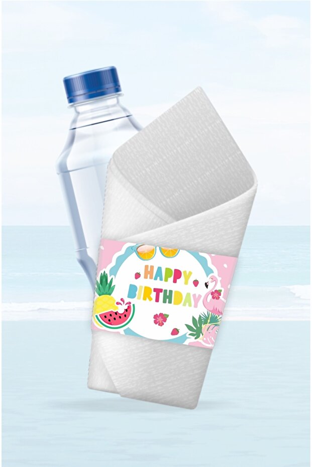 Summer Themed Napkin Wrap 16 Pack