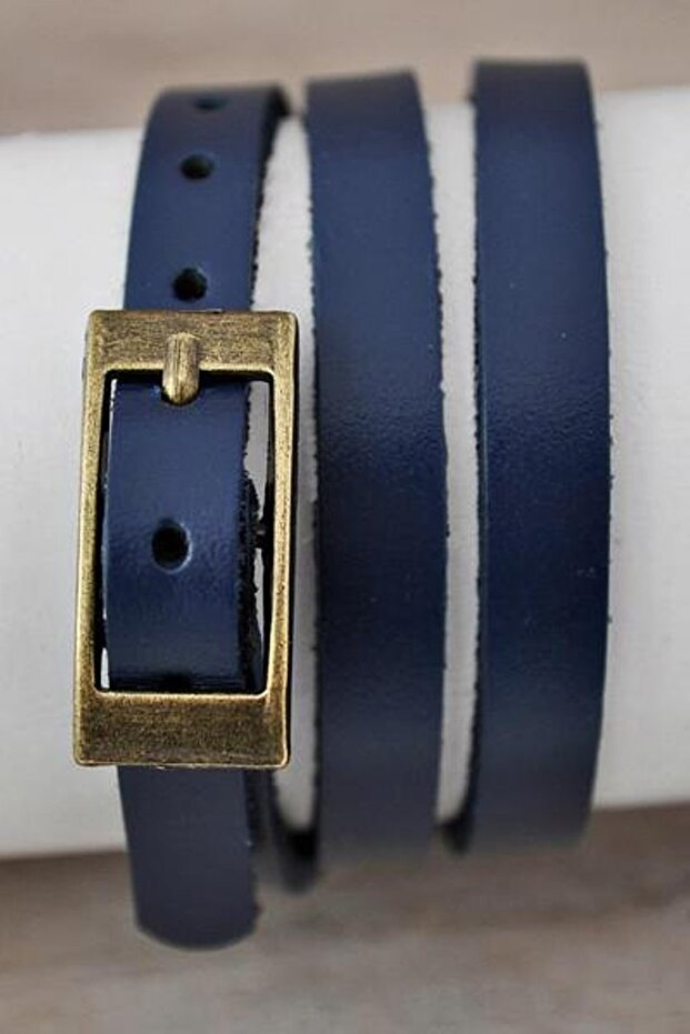 مرساة منقوشة ساعة جلدية حقيقية - 2