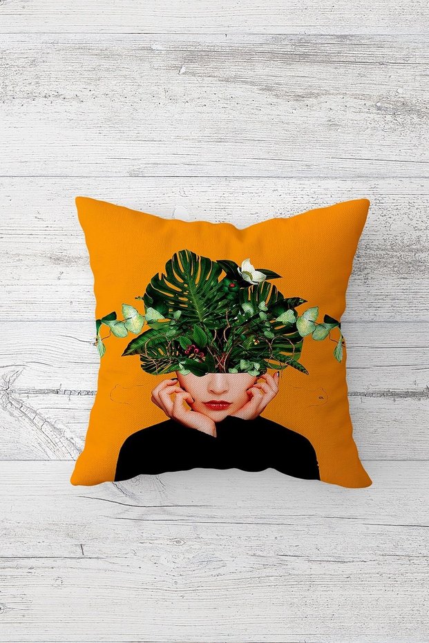 One Side Printed Hidden Zipper Washable Stain Resistant Decorative Throw Pillow Cover Pillow Case