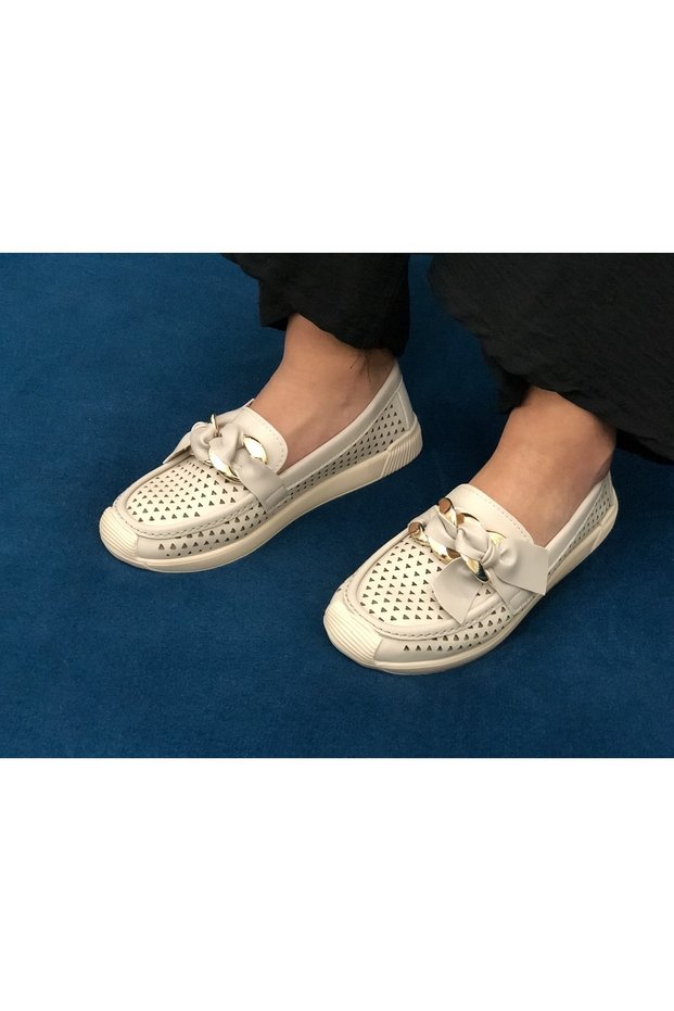 Summer Sports Ballerina Shoes with Chain and Bow Hole