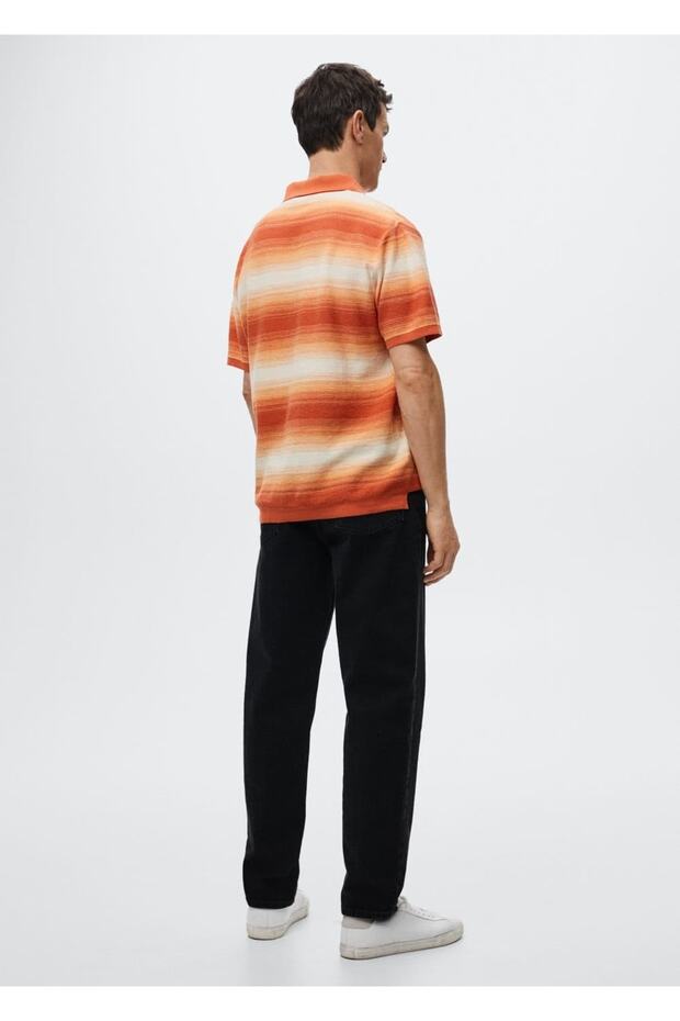 Degrade Triko Polo Tişört - 4
