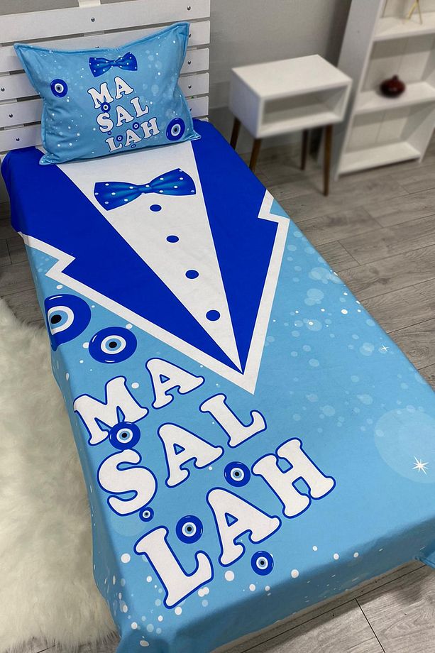 Sünnet Yatak Örtüsü Papyon Yaka - 3
