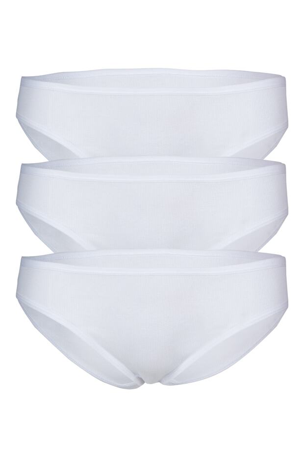 3-Piece Women's White Cotton Camisole Bikini Panties
