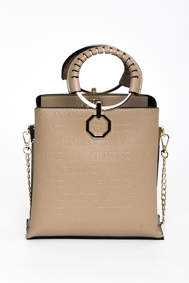 Kadın Çanta Vizon Lazer Baskı - 260 - 3