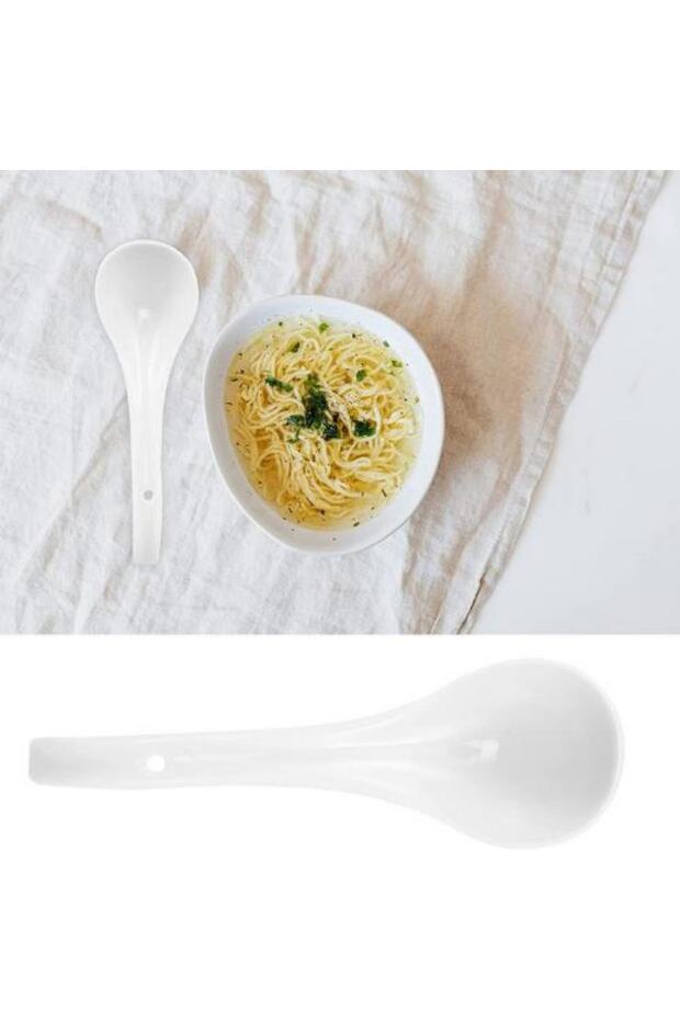 Ramen Çorba Kaşığı Beyaz - 4