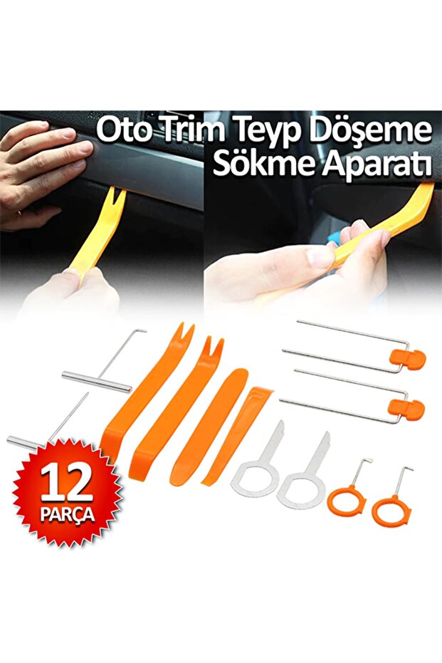 Trim Removal Tool Auto Trim Tape 12 Pieces Radio Door Trim Removal Tool