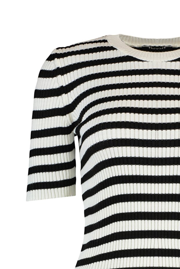 Ecru Basic Sweter w Paski TWOSS20KZ0075 - 9