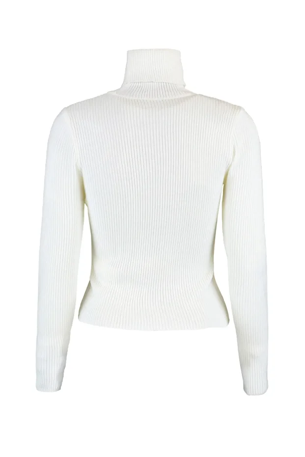 Ecru Basic Turtleneck Sweater TWOAW21KZ1279 - 8