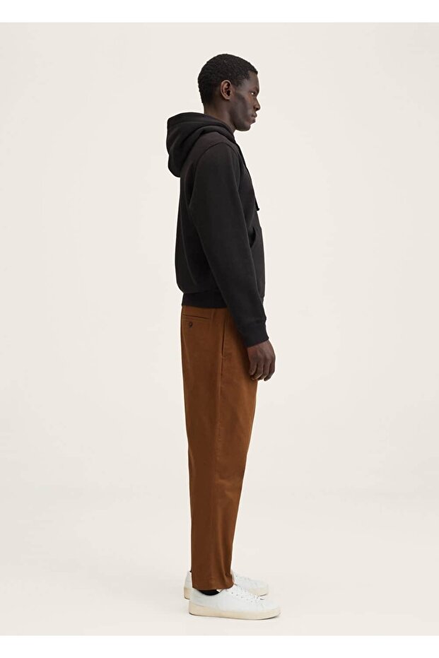 Regular Cut Pleated Trousers - 7
