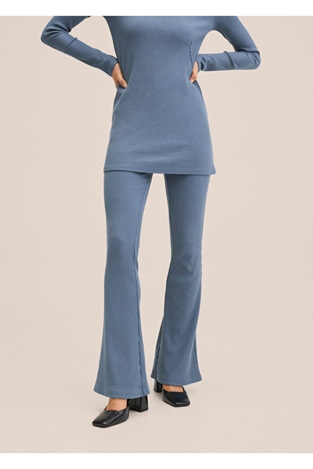 Ispanyol Paçalı Fitilli Pantolon - 1