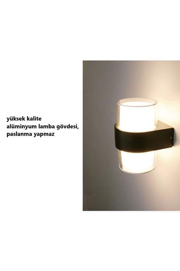 12 W Ip64 Modern Dış Ve Iç Mekan Duvar Aplik Lamba Su Geçirmez - 6