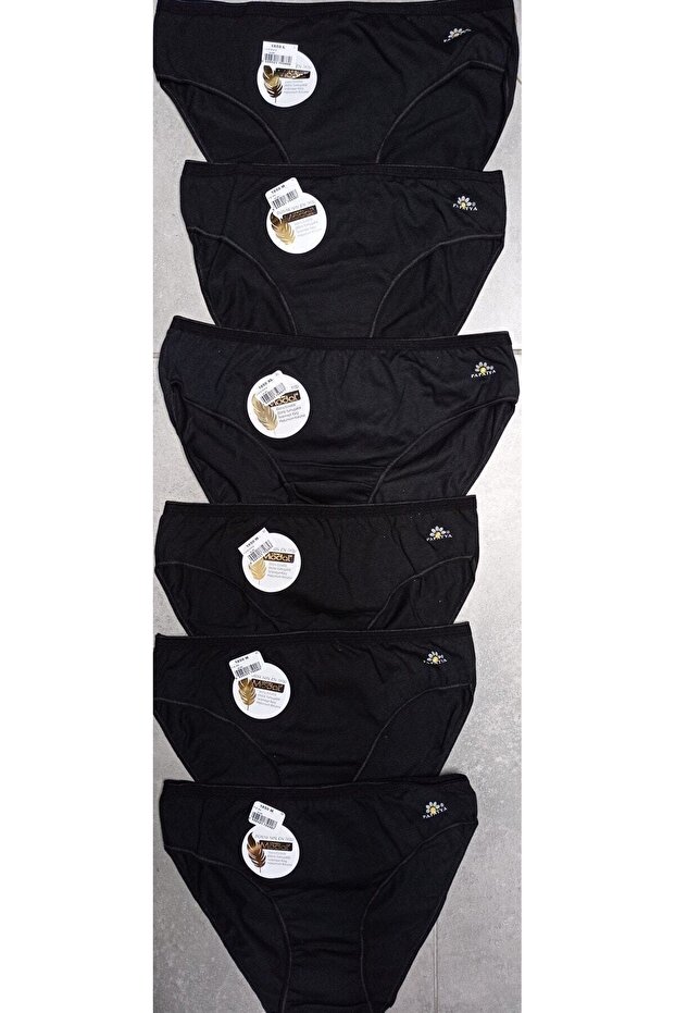 Women's Modal 6-Piece High Waist Panties Black 1851-