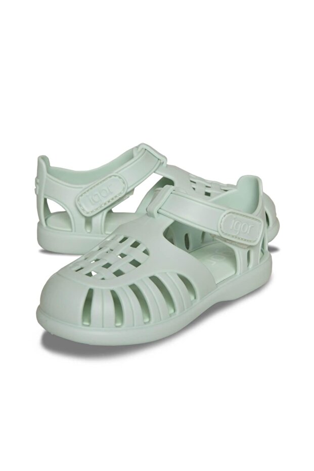 Tobby Solid Çocuk Sandalet - Yeşil - 3