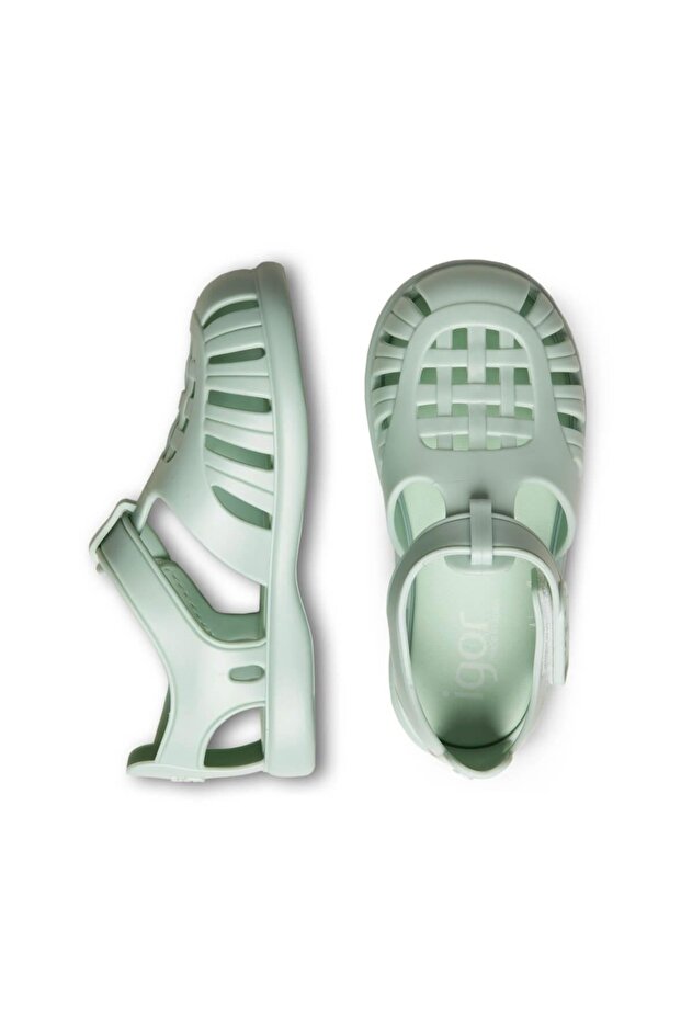 Tobby Solid Çocuk Sandalet - Yeşil - 4