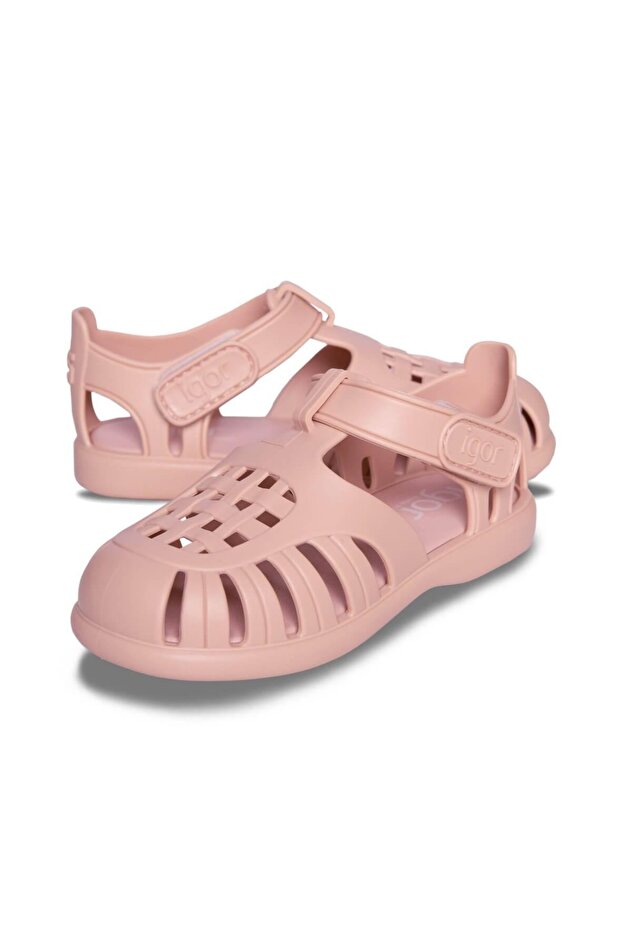 Tobby Solid Kids Sandals - Powder - 3