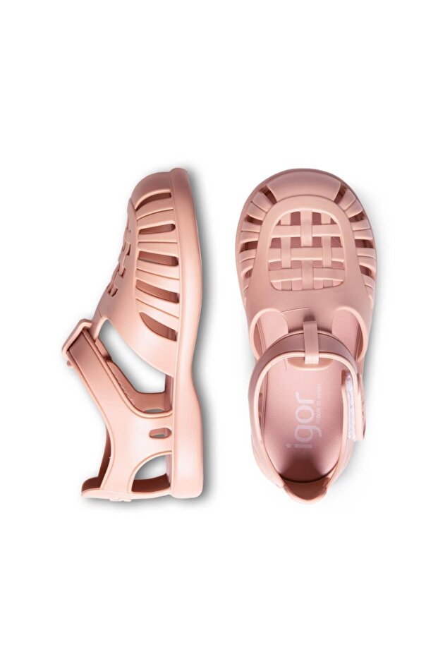 Tobby Solid Kids Sandals - Powder - 4
