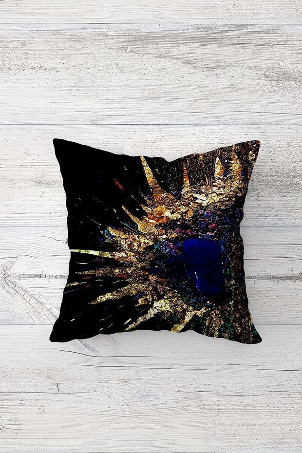 Gold Natural Stone Pattern One Side Printed Hidden Zipper Pillowcase Throw Pillow Sofa Pillowcase