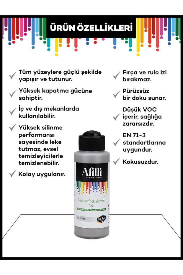 Afilli Multisurface Akrilik Ipeksi Mat 120 ml Çakıllı Kum - 2