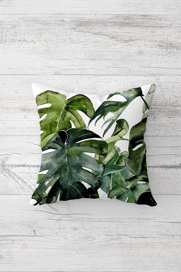 One Side Printed Hidden Zipper Decorative Pillowcase Throw Pillow Case Seat Pillowcase