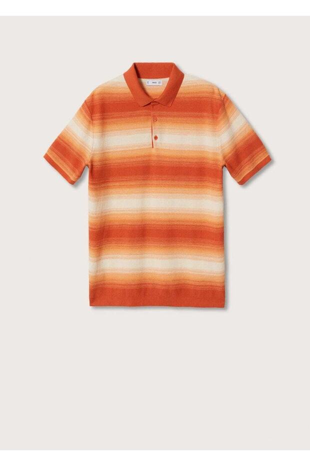 Degrade Triko Polo Tişört - 3