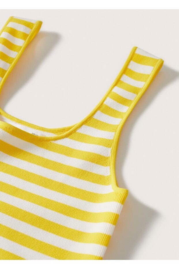 Çizgili Triko Üst - 6